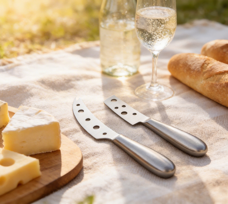 2-teiliges K&auml;semesser-Set aus Edelstahl