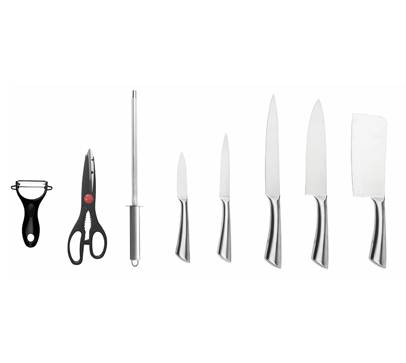 HS2010 Edelstahl-K&uuml;chenmesser-Set mit Hohlgriff, 13-teilig, mit Messerst&auml;nder