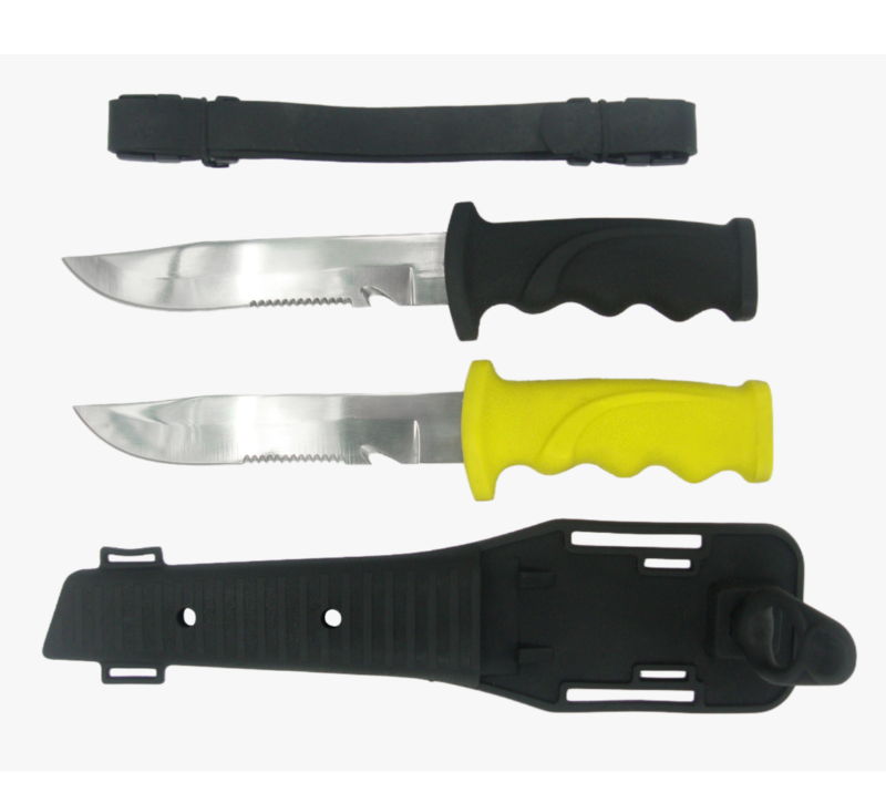 FK70 4-teiliges Outdoor-Survival-Messerset mit 2 Survival-Messern, Beingurt und Scheide