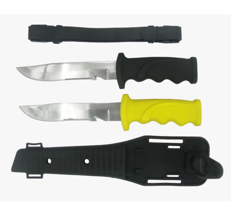 FK70 4-teiliges Outdoor-Survival-Messerset mit 2 Survival-Messern, Beingurt und Scheide