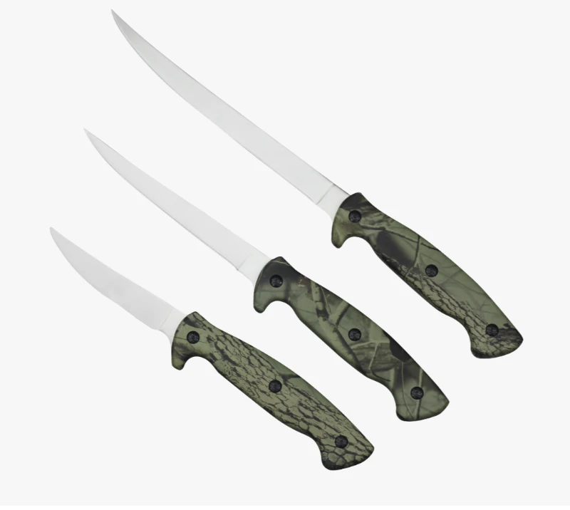 FK89 3-teiliges Filetmesserset aus Edelstahl f&uuml;r Outdoor und Angeln