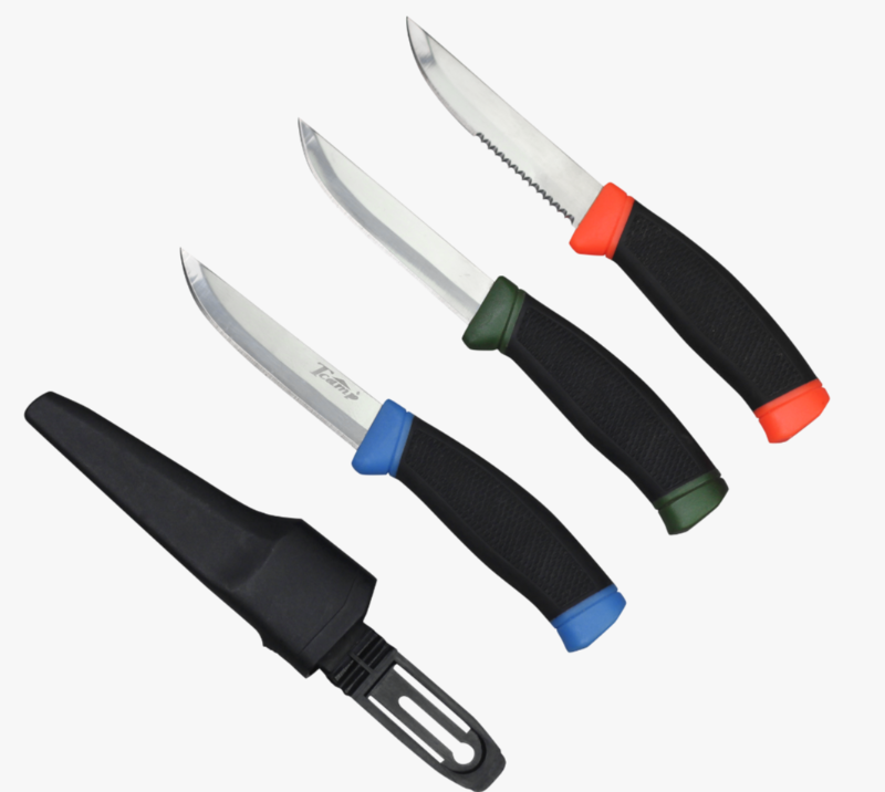FK72 3-teiliges Outdoor-Messerset mit fester Klinge und Scheide, Camping-Allzweckmesser aus Edelstah