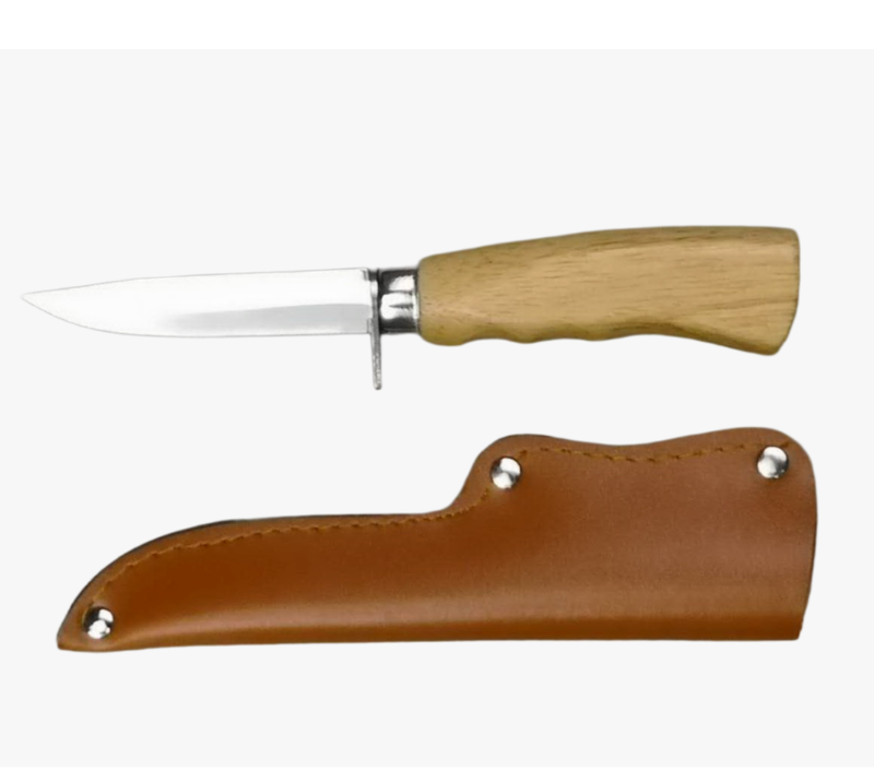 FK156A(4') Outdoor-Messer mit feststehender Klinge aus 3Cr13-Edelstahl, Gummiholzgriff und PU-Sicher