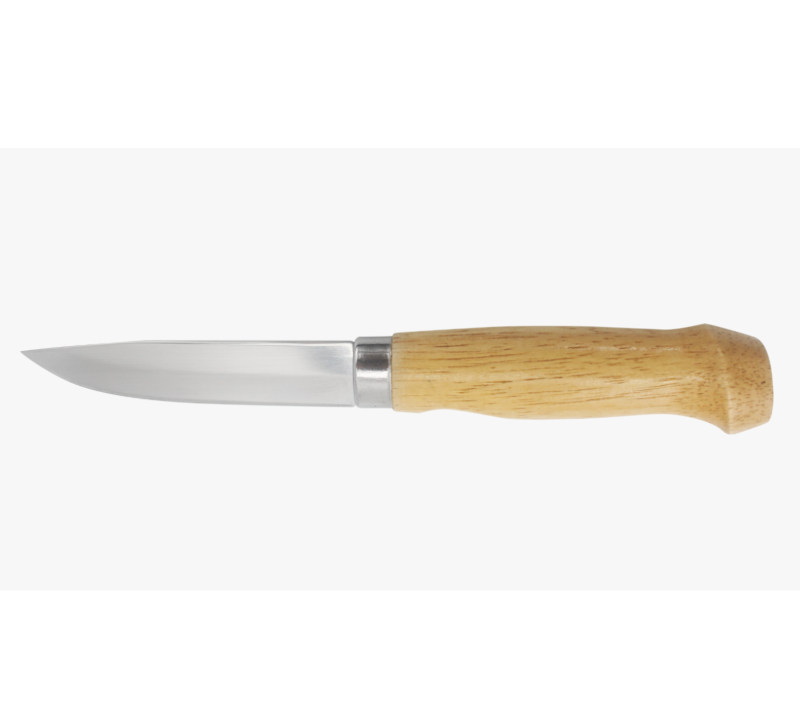 S1028 Jagdmesser mit Holzgriff und feststehender Klinge, H&auml;utungsmesser aus Edelstahl mit Metallback