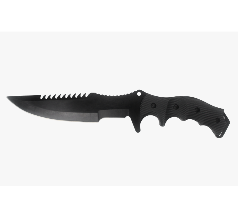 S1015 Messer mit feststehender Klinge, Full-Tang-&Uuml;berlebensmesser mit S&auml;ger&uuml;cken, rutschfester Griff