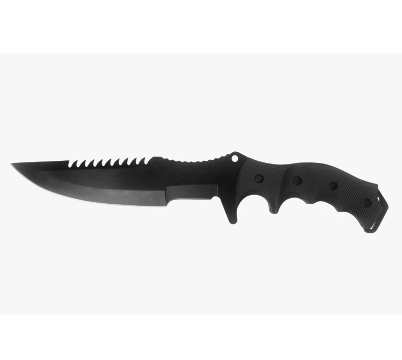 S1015 Messer mit feststehender Klinge, Full-Tang-&Uuml;berlebensmesser mit S&auml;ger&uuml;cken, rutschfester Griff