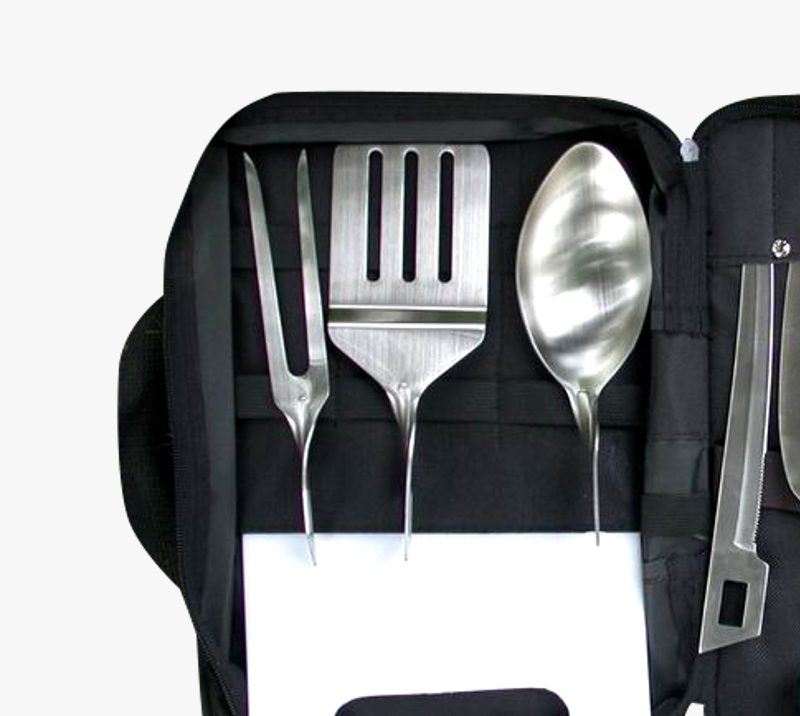 FKS04 12-teiliges professionelles Grillwerkzeug-Set mit Tragetasche, Grillutensilien-Set aus Edelsta