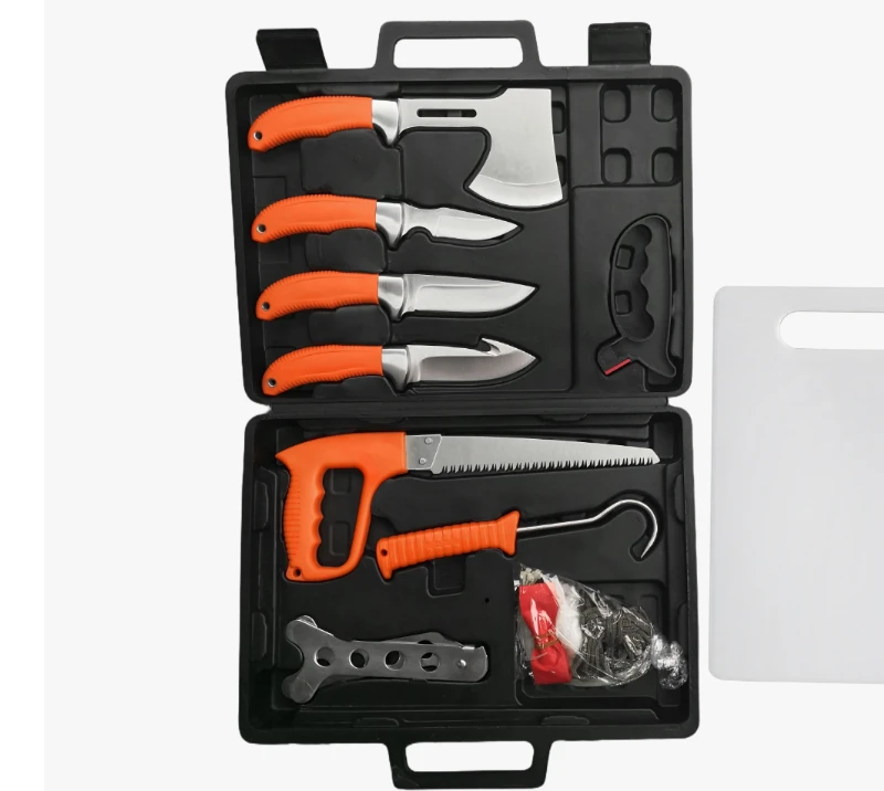 FKS30-14 11-teiliges professionelles Jagd- und Camping-Werkzeugset mit Hartschalenkoffer und Schneid