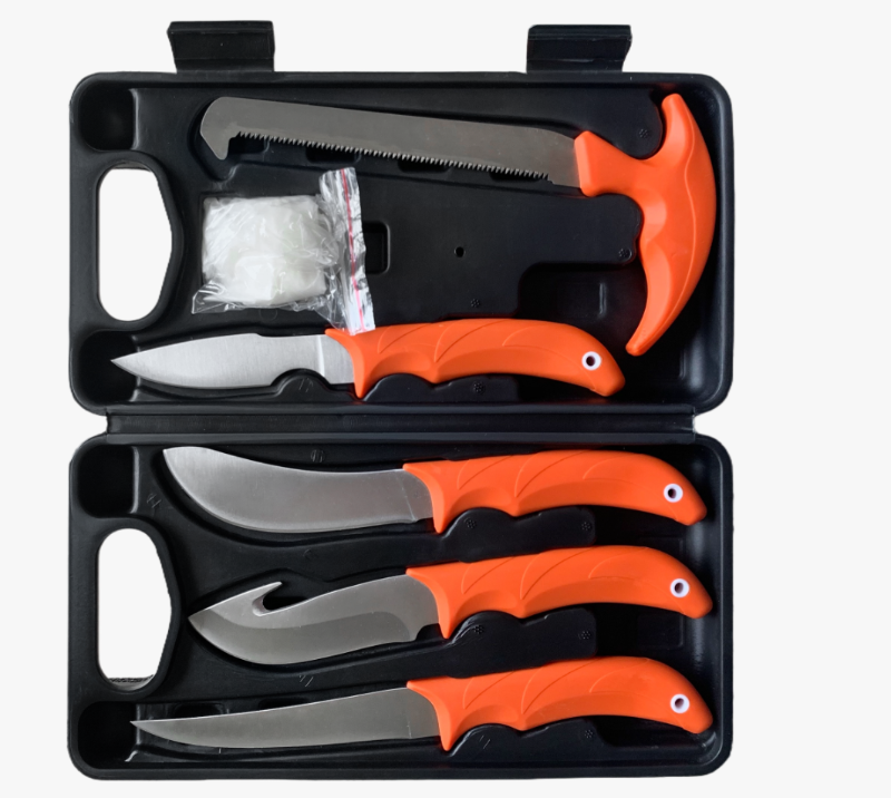 FKS33-08 7-teiliges professionelles Angel- und Jagdmesserset mit Hartschalenetui, inklusive Filetmes