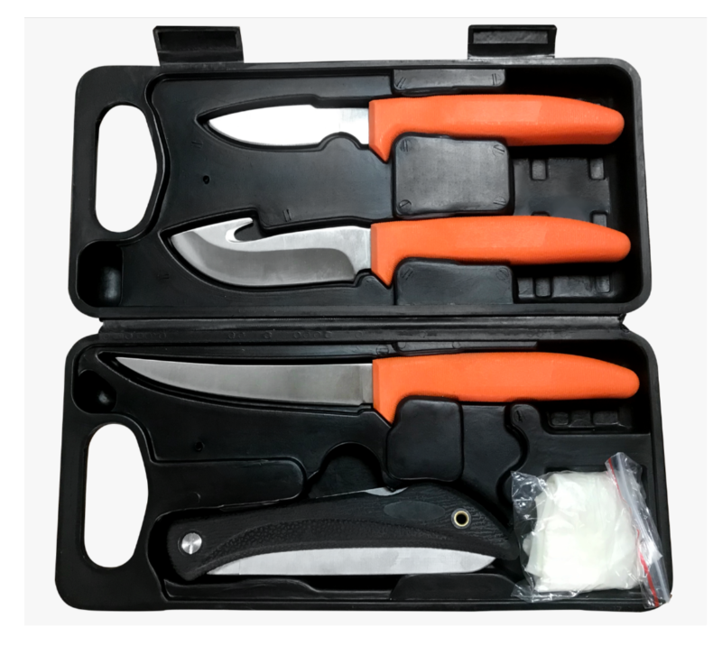 FKS26-07B 7-teiliges Premium-Filetiermesser-Set mit Schere und Aufbewahrungskoffer, flexiblen Klinge