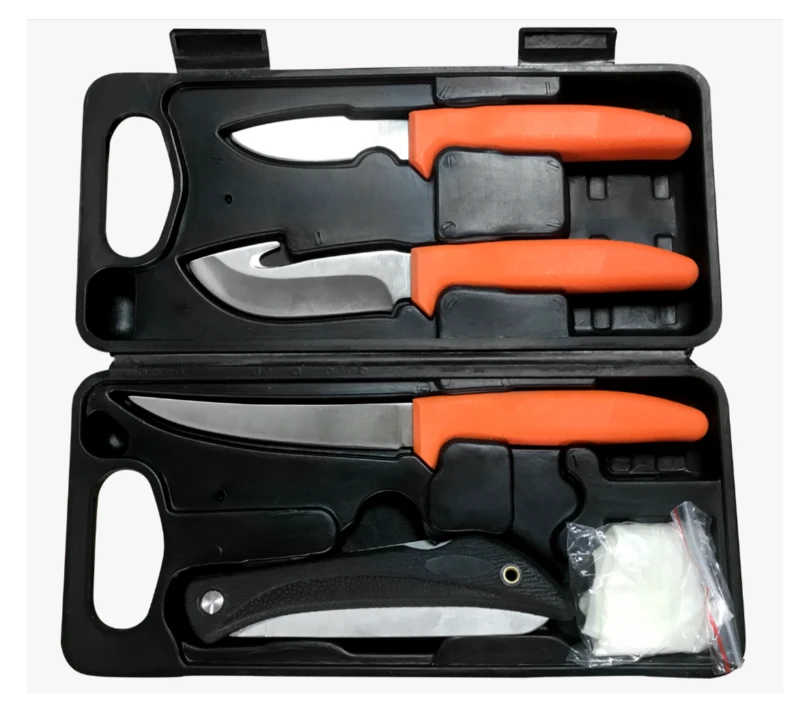FKS26-07B 7-teiliges Premium-Filetiermesser-Set mit Schere und Aufbewahrungskoffer, flexiblen Klinge