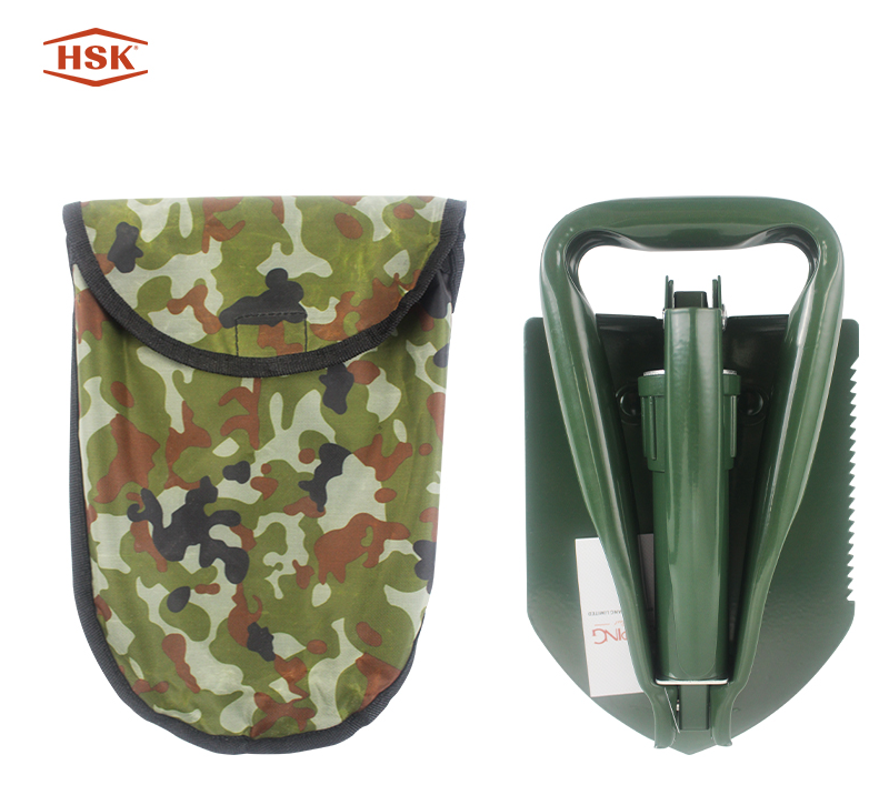 S02346 Camouflage-Tasche, multifunktionales, zusammenklappbares Schanzwerkzeug, gr&uuml;ne tragbare Campi