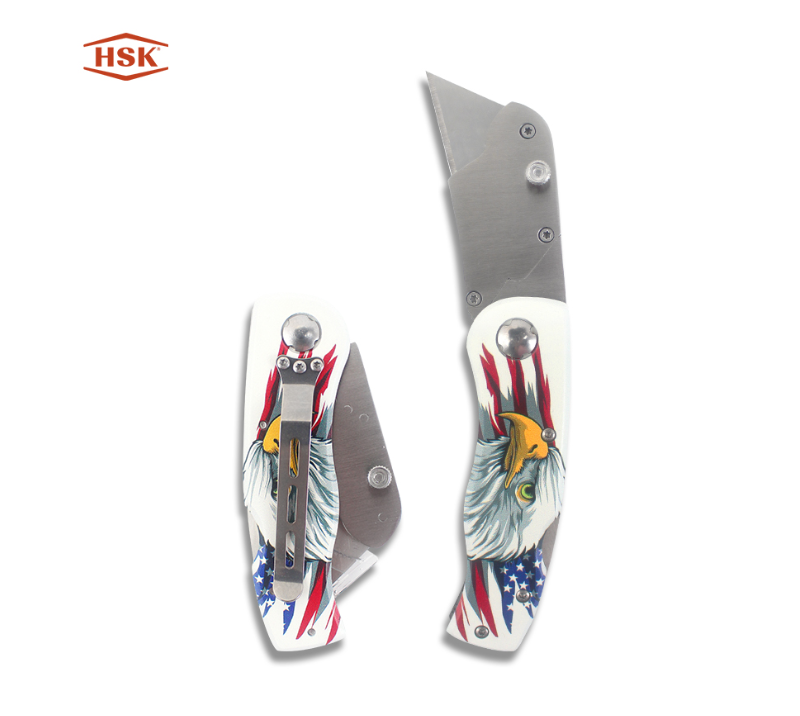 FK104 American Flag Eagle Klapp-Allzweckmesser, robuster EDC-Kastenschneider mit austauschbarer Klin
